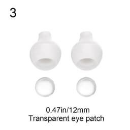 1Set Acrylic Half Round Doll Eyes 8~26mm Transparent Black Eye Patch Safety Eyeball Sticking Mud Clay Toys DIY Doll Accessories