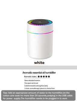 180ml Aromatherapy diffuser Humidifier Aromatherapy essential oil Air purifier Sleeping car carrying home LED 7 color light