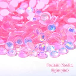 ss6-ss30Glitter Crystal Mocha Opal Non Hotfix Rhinestones Flatback Strass стразы Nails Crystals Diamond For Nail Art Nail Charms