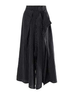 [EAM] High Waist Gray Striped Irregular Pleated Elegant A-line Half-body Skirt Women Fashion Tide New Spring Autumn 2026 1DJ7864
