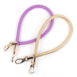 2pcs PU Leather Braided Rope Handles for Handbag Shoulder Bag Strap Handmade Bag DIY Accessories Alloy Metal Hook Buckle KZ0346