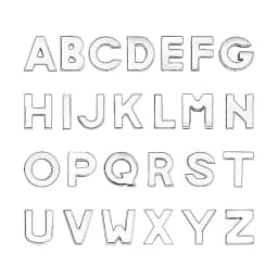 130pc/lot Hole 10mm Slide Letter DIY Slide Charm Alloy ENGLISH Alphabet Fit For 10MM Wristband Bracelet Jewelrys