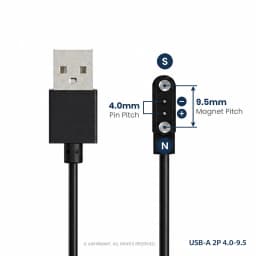 Smart Watch Magnetic Charging Cable USB Charger 2Pin 4Pin 5Pin Power Line For Smartwatch Earphone Glasses Juicer Beauty Devices