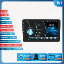 Hizpo CarPlay Android 14 Auto Radio for For Audi A4 B6 B7 S4 RS4 1999-2008 Seat Exeo 4G Car Multimedia GPS 2din Autoradio System
