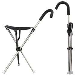 Foldable Cane Easy To Carry Seat Portable Stool Folding Chair Non Slip Handle Super Light Walking Stick For Outdoor Walking