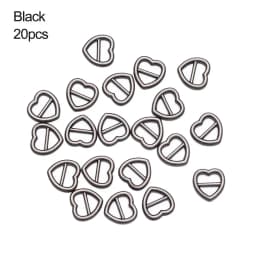 Newest 20/40pcs 4mm Mini Ultra-small Tri-glide Buckle Belt Heart Shaped Buckle Doll Bag Buckles Diy BDoll