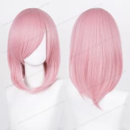 Anime 40cm Medium Basic Synthetic Bang Blond Cosplay Wig Black White Red Pink Green Brown Gold Blue Women Heat Resistant Hair