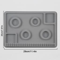 Flocked Bead Board Bracelet Necklace Beading Organizer Tray Design Measuring Tool for DIY Jewelry Making Craft Accessories