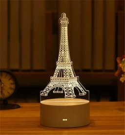 3D Visual Illusion Night Light Visual Creative LED Desk Lamp Changes USB Powered Gift for Kids