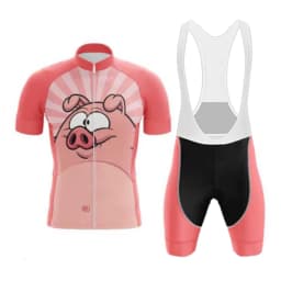 Cartoon Pink Pig Cycling Jersey Set 2022 Summer Bicycle Cycling Clothing MTB Bike Clothes Uniform Men Wear Maillot Ropa Ciclismo