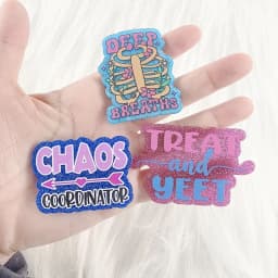 10PCS Mixed 54MM Glitter Acrylic Charms Heart Lung Dog Mom Nurse Fit DIY ID Card Badge Holder Jewelry Making