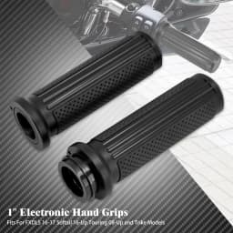 Motorcycle 1'' 25mm Electronic Throttle Handle Bar Hand Grips Handle Grip CNC For Harley Touring Electra Glide Softail Fat Boy