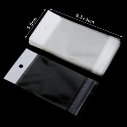 50-100pcs/lot Transparent Self Adhesive Packaging Bag Plastic Hanging Opp Pouches Seal Gift Bags for Jewelry Display Supplies