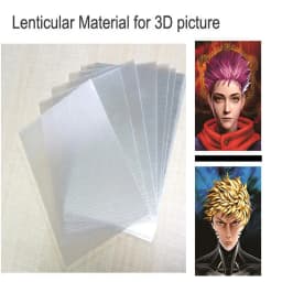 Good Quality 10 Pieces Self Adhesive 50LPI Lenticular Film Sheets 0.6mm Thickness For 3D Photos Make