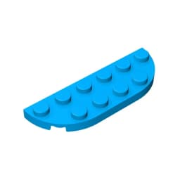 MOC PARTS GDS-899 Plate, Round Corner 2 x 6 Double compatible with lego 18980 toys Assembles Building Blocks Technical