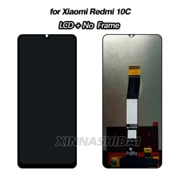 6.71"Tested For Xiaomi Redmi 10C LCD Display Touch Screen Frame and Battery Cover Assembly For Redmi 10C Display Replacement