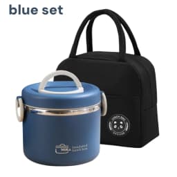 304 Stainless Steel Lunch Box 2 Layer Double Wall Thermal Food Jar, Insulated Bento Box Leakproof Lunch Container with Lunch Bag