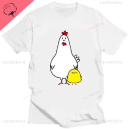 ME SUDA LA POLLA Cute Chicken Cartoon Print Tshirt Men Women Casual Cotton Unisex Sports Top T Shirt Streetwear Creativity Shirt