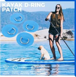 1/4Pcs Surfboard Dinghy Boat PVC Patch PVC D Rings Patch Deck Rigging Sup Board Round Ring Pad Kayaking Boat Surfing Accessories