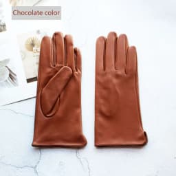Summer Driving Thin Sheepskin Leather Gloves Women's Touch Screen Single Unlined Straight Style Motorcycle Riding Gloves