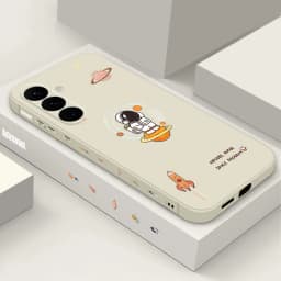 Cute Astronaut Space Case For Samsung Galaxy S26 S25 S23 S24 Ultra S25 FE A18 A57 A37 A17 A16 A56 A36 A55 A54 A26 5G Phone Cover