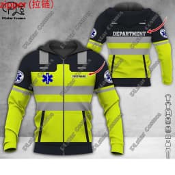 Custom Name EMS Emergency Medical Service Uniform 3D Printing Hoodie Street Women Men Pullover/Sweatshirt/Zip Hoodie A9