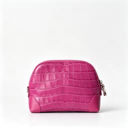 Crocodile Pattern Cowhide Cosmetic Bag Rose Red Light Luxury Genuine Leather Women Travel Portable Toiletry Storageanity Case