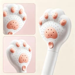 Cute Cat Paw High Pressure Filter Shower Head 3-Mode Adjustable Spray Rain Water Saving Faucet Showerheads for Bathroom Accessor