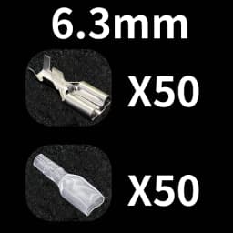 50/100Pcs Electric Wire Connectors Set 4.8/6.3mm With Lock Female and Male Crimp Terminal Connector Brass Silver Car Speaker