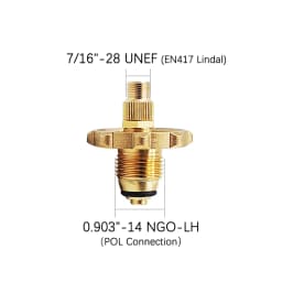 POL Propane Tank Adapter Copper LPG Tank Connector to EN417 Lindal Valve Stoves American Outdoor Gas Cylinder Adapter.