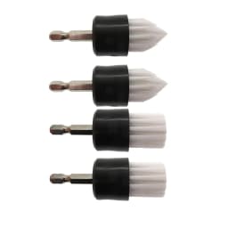 Cleaning Brush Attachment Set 4 Pcs with Tapered and Flat Brush for Cordless Drill Tile Grout Drill Brush Set Drill Attachments