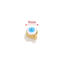 10pcs Stainless Steel Round Small Charms Devil's Eye Charms For Jewelry Making Earring Bracelet Pendant Jewelry Findings Bulk