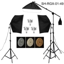 SH Photography Studio Softbox Lighting Kit Boom Arm for Video YouTube Continuous Lighting Professional Lighting Set Photo Studio