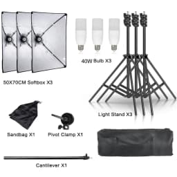 SH 50x70CM Photography Softbox Lighting Kits Professional Continuous Light System Equipment For Photo Studio