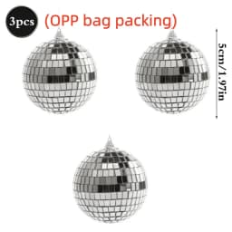 20PCS 4D Silver Ball Party Mirror Ball Cool Reflective Christmas Tree Decoration Suitable for Wedding Parties Dance Music