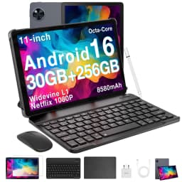 Global Version Doogee U11 Pro Android 16 Tablet 30Gb(6+24) 256Gb 11" Hd 90Hz Display 8580Mah Battery Unisoc T7200 Widevine L1
