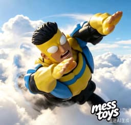 Mess Toys Invincible Action Figure Mark Grayson Classic First Suit Blue-Black New Suit Toys Collectibles For Hobby Halloween