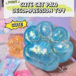 Cat Paw Taba Squishy Toy – Ultra-Soft Stress Relief Squeeze Toy with Quick Recovery, Cute Cat Paw Design, Mix Colors