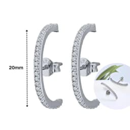 925 Sterling Silver Ear Needle White Zircon Silver Series Earrings ins Tassel Pendant Hoop Earrings For Women Advanced Jewelry