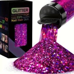 Holographic Chunky Glitter Sequins, 50g, Mixed Size Laser Sparkle Flakes For DIY Nail Hair Skin,Music Festival