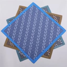 3Pcs Men's Pure Cotton Printed Plaid Handkerchief Summer Thin Old-fashioned Nostalgic Cotton Soft Square Towel Hand 43 * 43cm