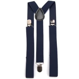 Solid Color Elastic PU Leather Suspenders Braces Men Black Red Adjustable With Straps For Wedding Suit Skirt Accessories Gift