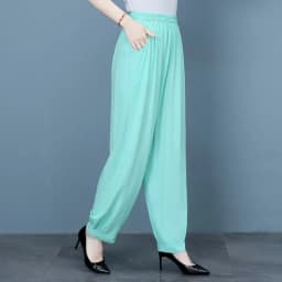 Cotton Silk Pants Women New Spring Summer Elastic High Waist Harem Pants Fashion Printed Casual Wide Leg Pants Female Trousers