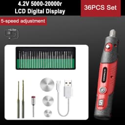 5000-20000r 4.2V Engraver Electric Drill Mini Grinder Engraving Pen Drilling Machine Cordless Rechargeable Micro Rotary Tool Kit