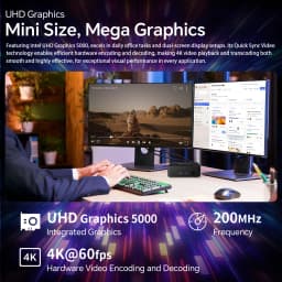 SOYO Mini PC Y5 AIR Intel Core i5 4th Gen 8GB RAM 128GB SSD Windows 11 Pro Mini Desktop Computer WiFi BT4.2 Dual HDMI Display USB-C Port Home Office Small Computer Business Mini PC Low Power Micro PC Portable Compact Desktop Mini Computer For Office Study