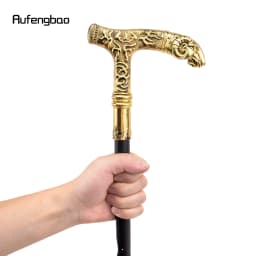 Golden Goat Handle Luxury Pattern Walking Stick Party Fashion Elegant Walking Stick Decorative Cospaly Cane Knob Crosier 90cm