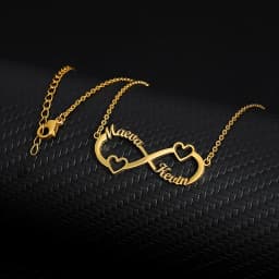 Custom Heart Names Infinity Necklaces For Women Men Stainless Steel Customized Necklace Pendant Personalized Chain Jewelry Gift