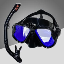Diving Mask with Sports Camera Mount, Electroplated Tempered Glass, Silicone Strap, Safe and Comfortable Design