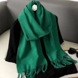 62Color Solid Women Winter Scarf Warm Thicken Cashmere Shawl Outdoor Fashion Luxury Tassels Pashmina Lady Wrap Windproof Scarves
