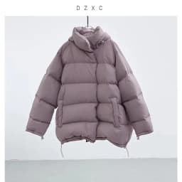 White Duck down Oversized down Jacket~New Winter Style Warm Stand-Up Collar Puffy Jacket with Hidden Snap Buttons on the Placket